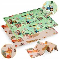 MATA PIANKOWA SKŁADANA DLA DZIECI EDUKACYJNA DWUSTRONNA FARMA 120x180+TORBA