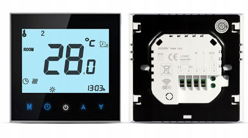 Termostat Cronos Ac605H-Wifi Czarny zdjęcie 6
