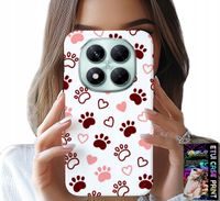 ETUI DO XIAOMI NOTE 14 PRO+ 5G - PSIE ŁAPKI NA BIAŁYM TLE, PIES, KOT, MIŚ