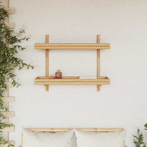 Półka ścienna z półką Brązowy 75 x 26 x 60 cm Bambus na Arena.pl