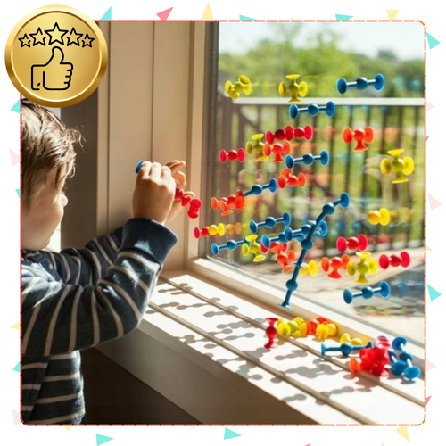 silikonowe klocki konstrukcyjne z przyssawkami 48 el dla dzieci edukacyjne na Arena.pl