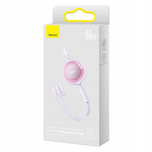 Kabel USB 3w1 Baseus Bright Mirror 3 USB-C 66W na Arena.pl