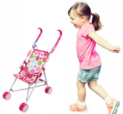 WÓZEK ZE ŚWIATŁEM DLA LALEK SPACERÓWKA PARASOLKA na Arena.pl