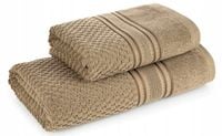 KOMPLET RĘCZNIKÓW KĄPIELOWYCH 100% BAWEŁNA RĘCZNIK 70x140 i 50x90 PREMIUM