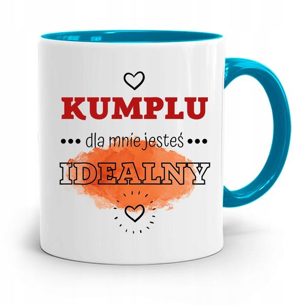 Kubek Błękitny Dla Przyjaciel Dla Mnie Idealny Z Nadrukiem Ze Zdjęciem zdjęcie 1
