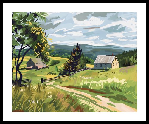 Plakat 50x40cm Bujna Wieś na Arena.pl