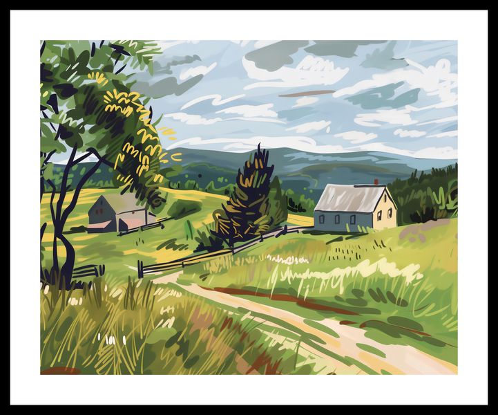 Plakat 50x40cm Bujna Wieś zdjęcie 3