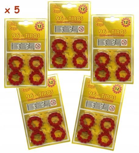 Kapiszony do Pistoletu - 12-ki - 96 strzałów x 5 Blistrów - 480 strzałów na Arena.pl