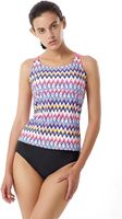 LULUWINGX Kostium Kąpielowy Tankini dla Kobiet, Rozmiar 2XL, Wielokolorowy