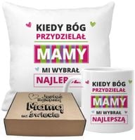 ZESTAW PODUSZKA I KUBEK ORYGINALNY PREZENT MAMA DZIEŃ MATKI URODZINY MAMY