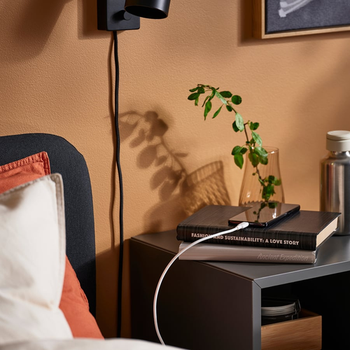 Kabel przewód USB-C USB-C 3A 1 m 480Mb/s szybki IKEA SITTBRUNN biały na Arena.pl