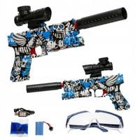 PISTOLET AUTOMATYCZNY NA KULKI ŻELOWE Z TŁUMIKIEM ELEKTRYCZNY BEZPIECZNY