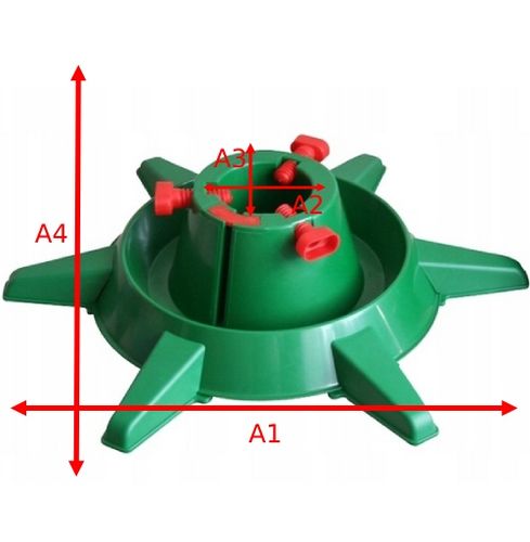 Świąteczny Stojak Pod Choinkę Plastikowa Podstawka Na Choinkę Zielony 60cm na Arena.pl
