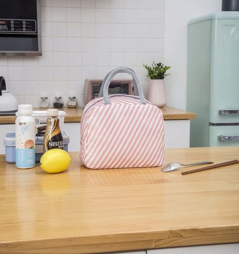 Torebka Termiczna LUNCH BOX Piknik Izolowana Na Jedzenie Granatowa Flemingi na Arena.pl