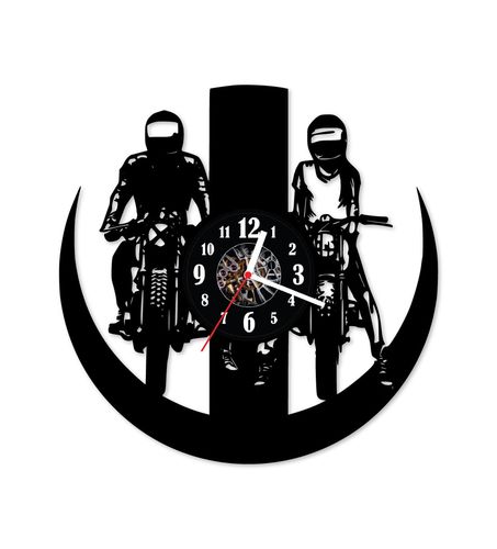 Zegar ścienny z płyty winylowej 287.13 Para na motocyklach na Arena.pl