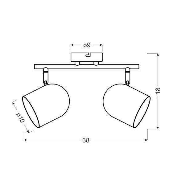 Azuro listwa 2x40W E27 biały zdjęcie 5