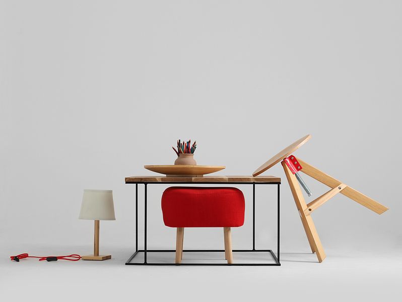 Stół drewniany kawowy WALT SOLID WOOD 80 - dąb, czarny, stolik do sofy zdjęcie 3