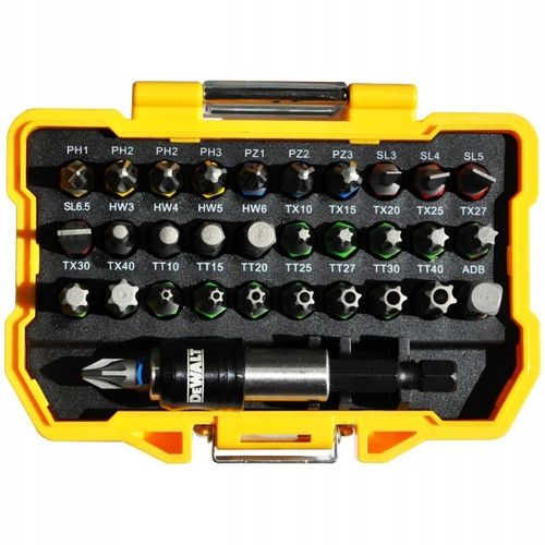 DEWALT Zestaw bitów końcówek wkrętarskich 32 szt. 1/4 uchwyt HEX na Arena.pl