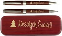 Zestaw piśmienniczy długopis i ołówek mechaniczny GRAWER wesołych świąt