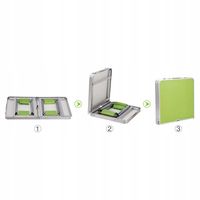 STOLIK TURYSTYCZNY Składany Ogrodowy 4 Krzesła Kempingowy Walizka Zestaw