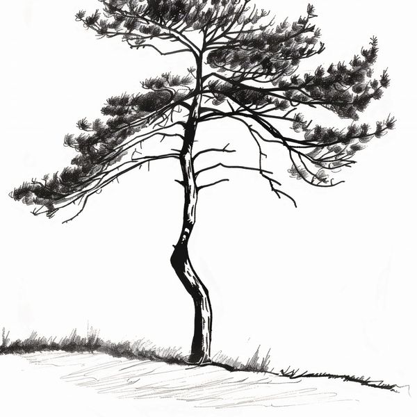 Plakat 40x40cm Samotna Sosna zdjęcie 1