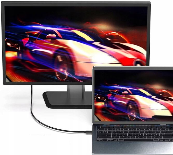 Kabel USB C do Display port Przejściówka adapter DP 4K Thunderbolt 1,8M zdjęcie 2