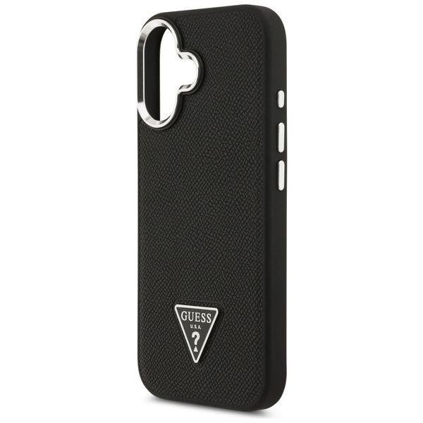 Etui Guess Grained Triangle Logo MagSafe do iPhone 17 czarny zdjęcie 6