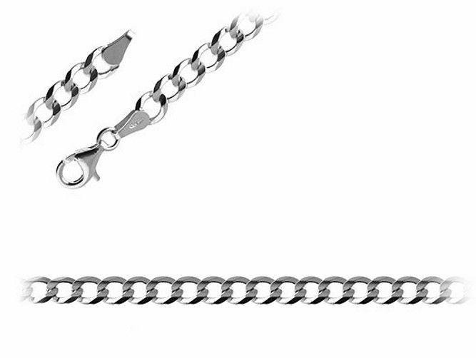 SREBRNY MĘSKI ŁAŃCUSZEK PANCERKA 3MM PANCER 55CM zdjęcie 1