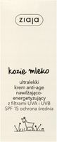 ZIAJA KOZIE MLEKO KREM DO TWARZY ULTRALEKKI NAWILŻAJĄCO-ENERGETYZUJĄCY 50ML