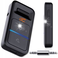 ODBIORNIK BLUETOOTH 5.3 AUDIO AUX TRANSMITER DO SAMOCHODU AKUMULATOR 280mAh