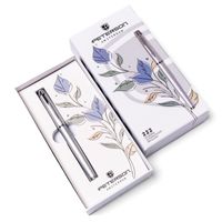 długopis metalowy w odcieniach srebra i szarości z czarnym wkładem -