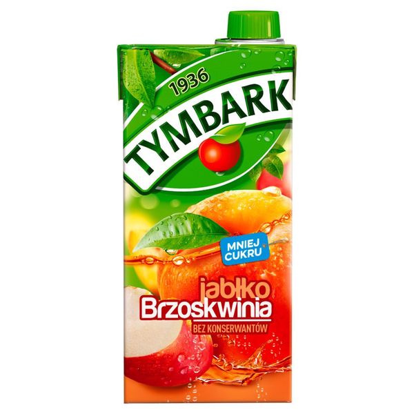 Tymbark Napój jabłko brzoskwinia 1 l zdjęcie 1