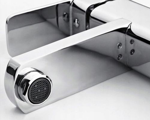 Bateria stojąca umywalkowa kran do umywalki zlewu chromowa niska CUBIC na Arena.pl