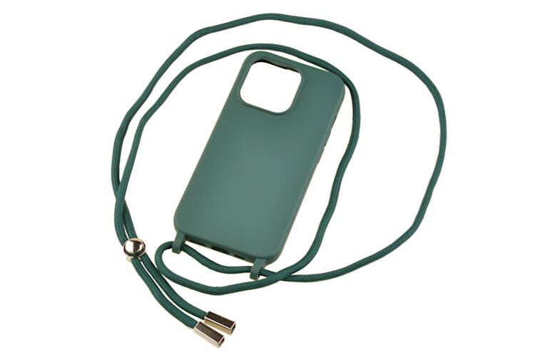 Etui ze sznurkiem RCK do Apple iPhone 15 Pro Max zielony zdjęcie 1