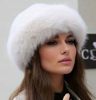 Czapka Damska Zimowa Ciepła Futrzana Futerkowa Jasny Beż Wyjątkowa