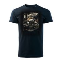 Koszulka motocyklowa na motor z motocyklem Kawasaki Eliminator męska granatowa REGULAR L