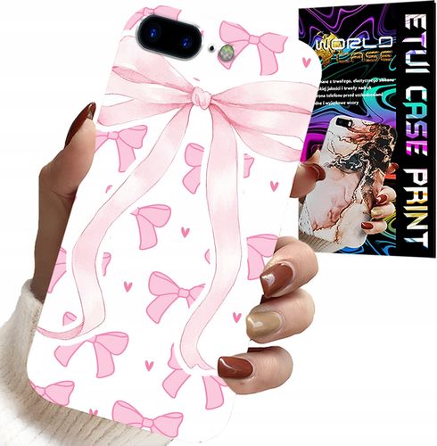 ETUI DO IPHONE ( 7 PLUS ) - RÓŻOWE WSTAZKI WSTĄZKA MODNE WZORY CASE na Arena.pl