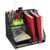 Organizer Przybornik Na Biurko Biurkowy Duży A4 Metalowy 7 Komór