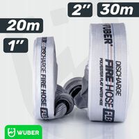 WĄŻ STRAŻACKI DO POMPY BIAŁY FAST-FIX MOCNY DŁUGI DO WODY SZAMBA 1" 20M