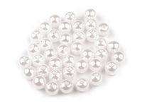 PEREŁKI PLASTIK GLANCE BIAŁE 6MM 50SZT