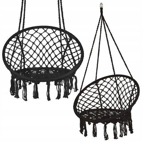 FOTEL WISZĄCY HUŚTAWKA OGRODOWA BOCIANIE GNIAZDO BOHO DO DOMU OGRODU 120CM na Arena.pl