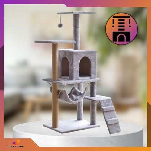 Drapak budka dla kota duży wysoki legowisko dla dużego kota drabinka słupek na Arena.pl