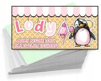 Wizytówki firmowe 100szt DUŻO WZORÓW LODY LODZIARNIA