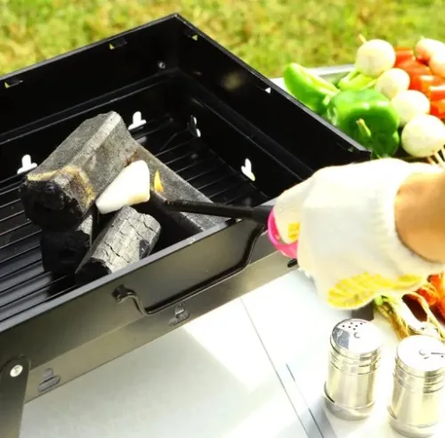 GRILL TURYSTYCZNY PRZENOŚNY WĘGLOWY SKŁADANY BBQ KEMPINGOWY WALIZKA na Arena.pl