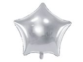 Balon foliowy gwiazda srebrny, 48 cm