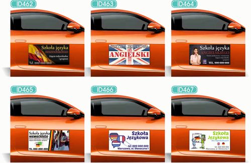 Magnes na auto reklama magnetyczna 60x30 TAXI SZYBKO BEZPIECZNIE na Arena.pl