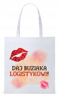 Torba Biała Eco Shopper Dla Logistyka Prezent Z Nadrukiem Ze Zdjęciem