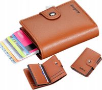 Męski Wizytownik Skórzany Portfel Etui Na Karty