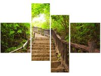 130CM 90 OBRAZ 4 ELEM SCHODAMI GÓRĘ ŚCIENNY