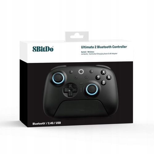 Pad bezprzewodowy 8Bitdo Ultimate 2 Bluetooth Black Hall TMR RGB Switch PC na Arena.pl